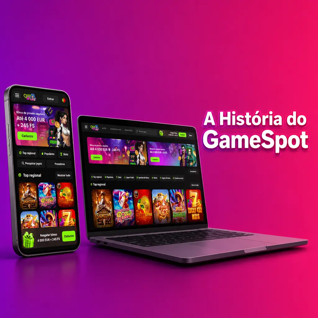 Logótipo e história do GameSpot, plataforma de apostas desportivas e casino online regulamentada em Portugal