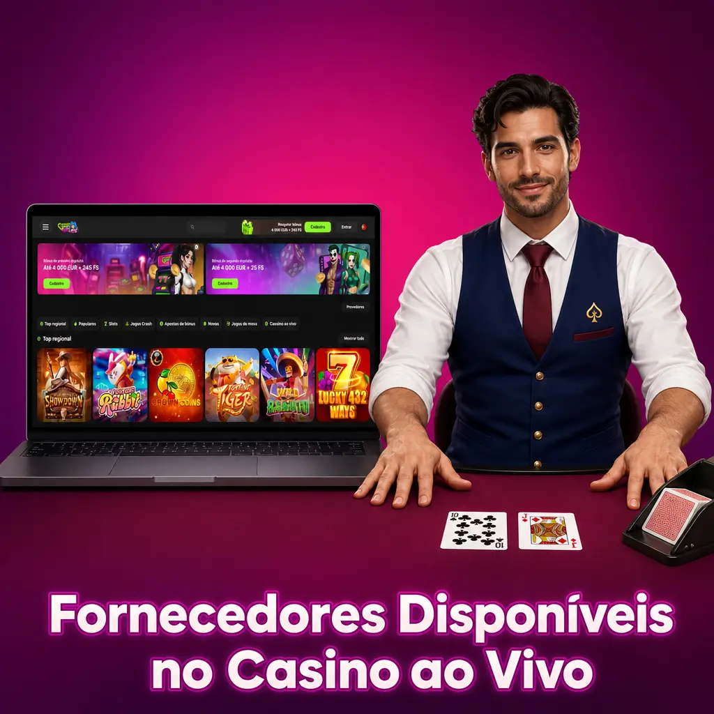 Fornecedores de casino ao vivo Evolution, Pragmatic Play e Playtech com estúdios certificados e tecnologia OCR