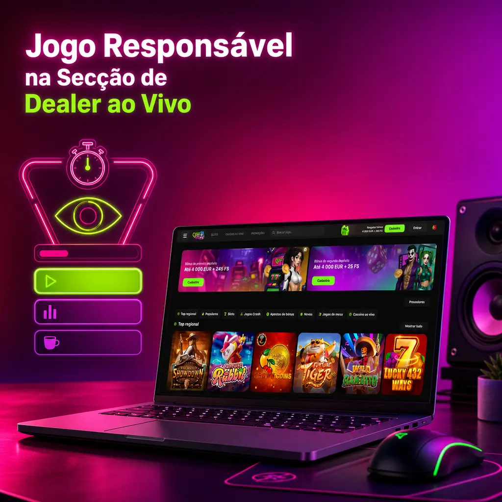Jogo responsável no casino ao vivo com limites de depósito e apoio do SICAD no GameSpot