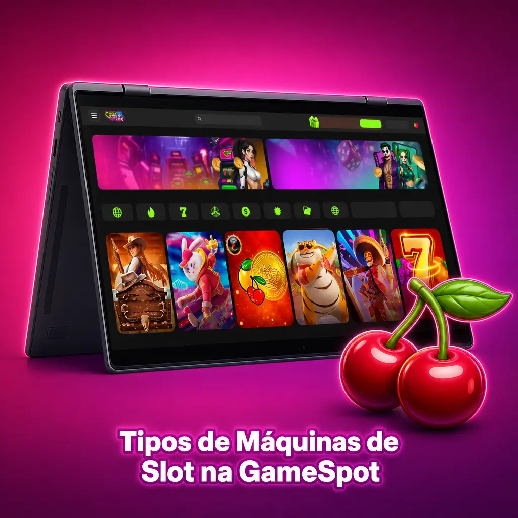 Tipos de máquinas de slot na GameSpot: clássicas, Megaways, jackpot progressivo e mais, com 3000 títulos disponíveis